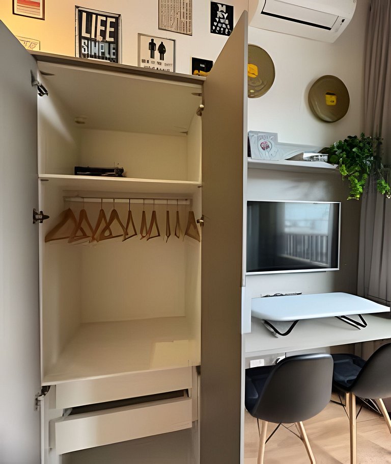 Apê de cinema em Pinheiros - completo p/ 4 hosp