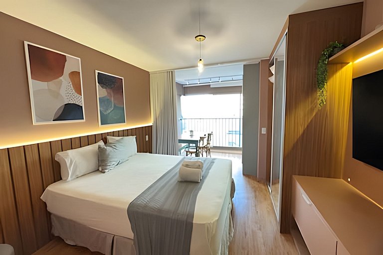 Apart. novo em Jardins próx a Paulista para 4 hósp