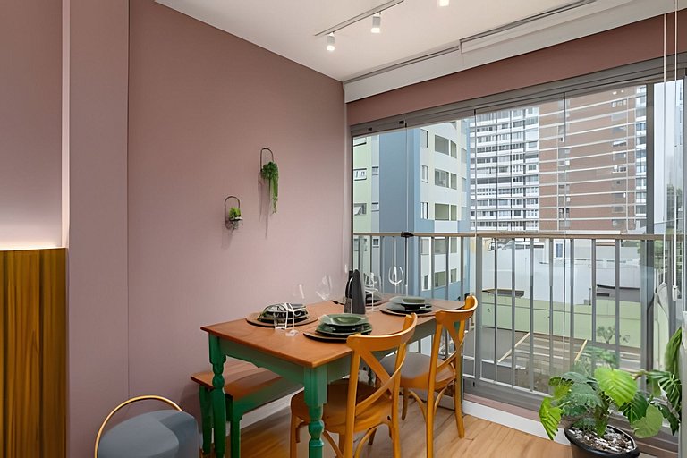 Apart. novo em Jardins próx a Paulista para 4 hósp