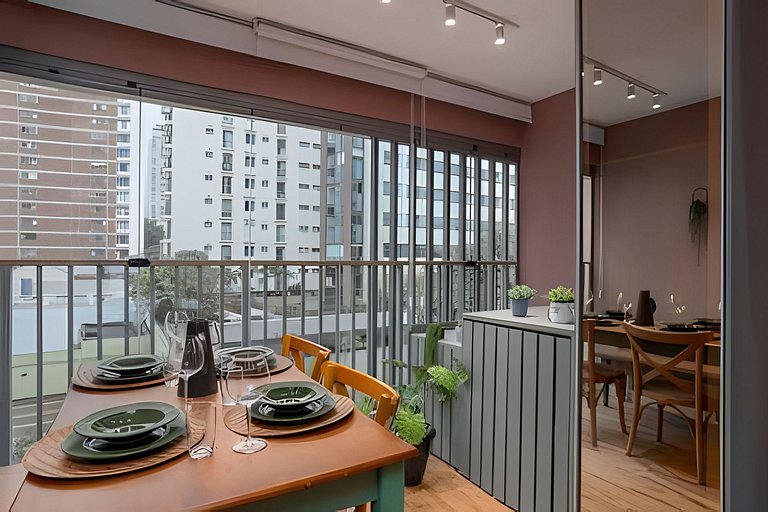 Apart. novo em Jardins próx a Paulista para 4 hósp