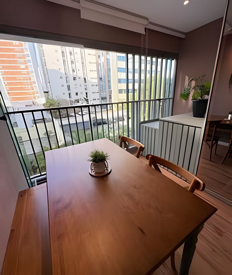 Apart. novo em Jardins próx a Paulista para 4 hósp