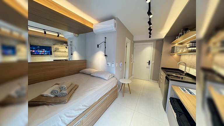 Studio moderno c/ piscina - Próx ao Pq. Ibirapuera