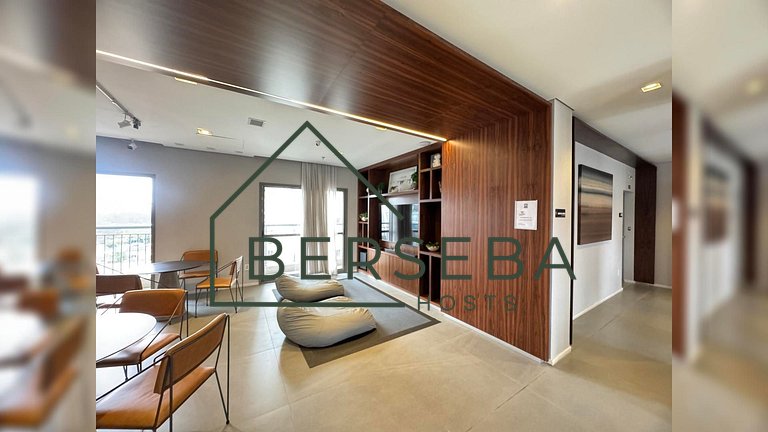 Studio moderno c/ piscina - Próx ao Pq. Ibirapuera