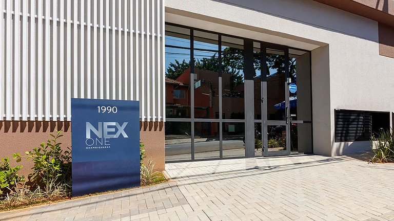 (1206) Ap 1 dorm c/ Varanda-Próx Shop Ibira e Aero
