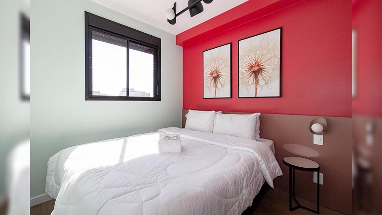 (1118) Ap 1 dorm + sofá-cama a 6min Aero Congonhas