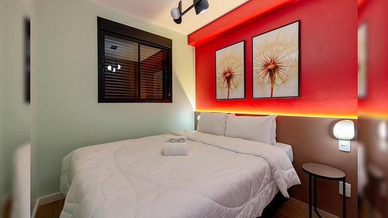 (1118) Ap 1 dorm + sofá-cama a 6min Aero Congonhas