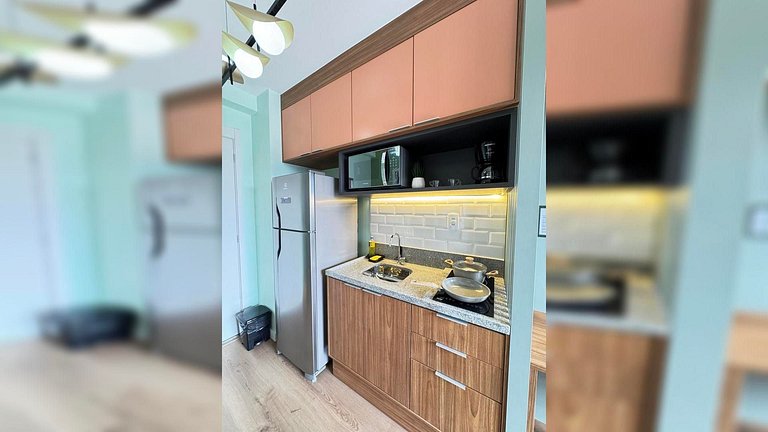 Apart. completo em Moema c/ Piscina e p/ 4 hósp