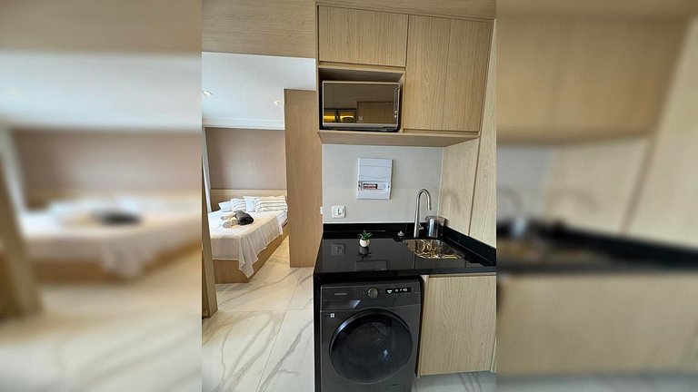 Studio c/ vista p/ cidade - Próx Shoppings e Metrô