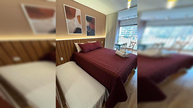 Apart. novo em Jardins próx a Paulista para 4 hósp