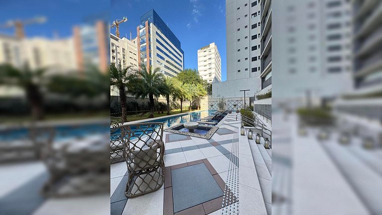 Apart. novo em Jardins próx a Paulista para 4 hósp