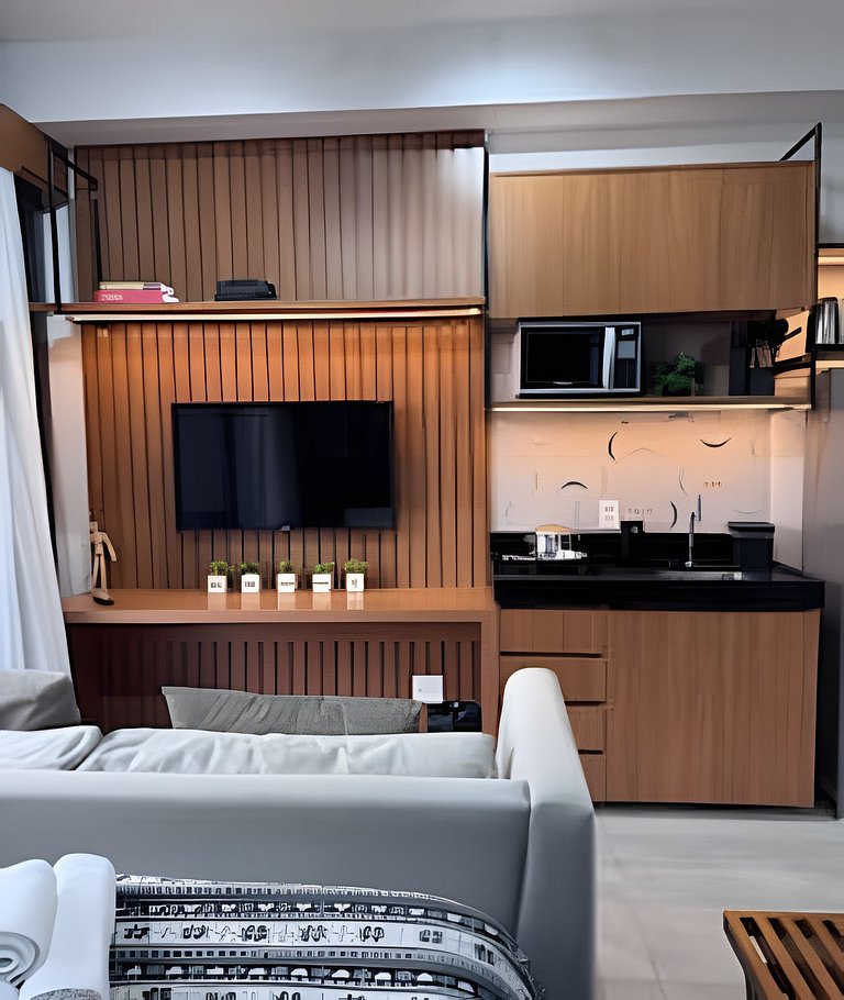 Ap c/ Vaga e Vista p/ Piscina - Próx Faria Lima