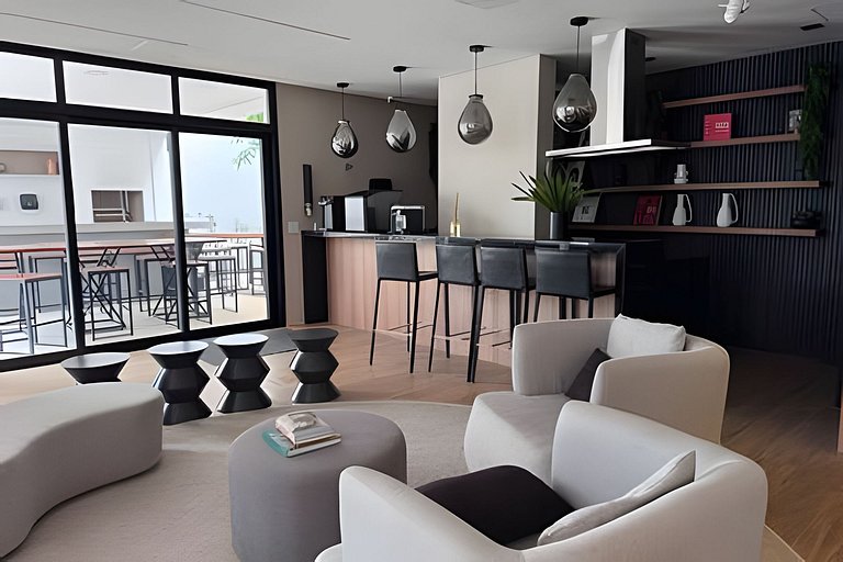 Apê moderno c/piscina- Metrô Sumaré e Oscar Freire