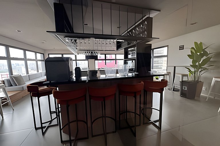 Apê moderno c/piscina- Metrô Sumaré e Oscar Freire