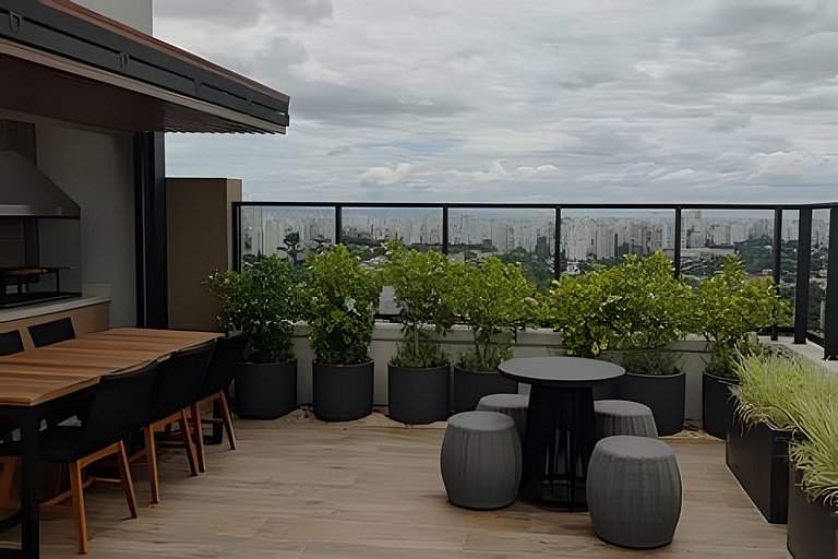 Apê moderno - 5 min Hosp. Clínicas e Metrô Sumaré