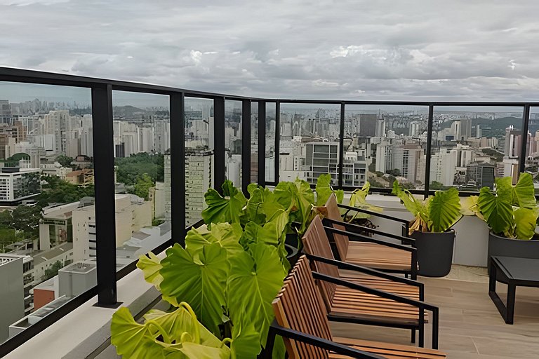 Apê moderno - 5 min Hosp. Clínicas e Metrô Sumaré