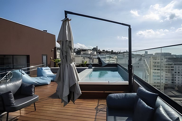 Ap c/ piscina- 5min Arcos da Lapa e Praia Flamengo