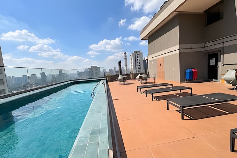 Ap moderno c/piscina e sauna- 5 min Metrô Brooklin