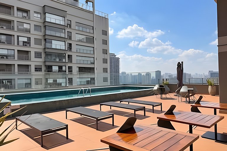 Ap moderno c/piscina e sauna- 5 min Metrô Brooklin