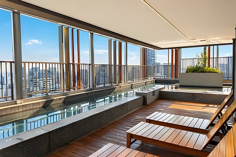 Ap em Pinheiros c/ piscina - 2 min Metrô Clínicas