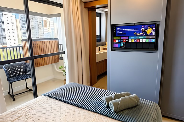 (808) Studio impecável I 550m Metrô Eucaliptos
