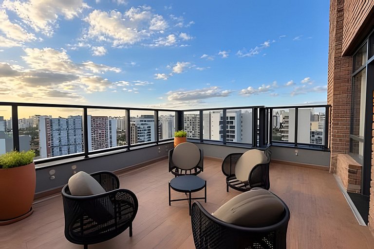 (803) Studio Moderno I 6min Metrô e Shopping Ibira