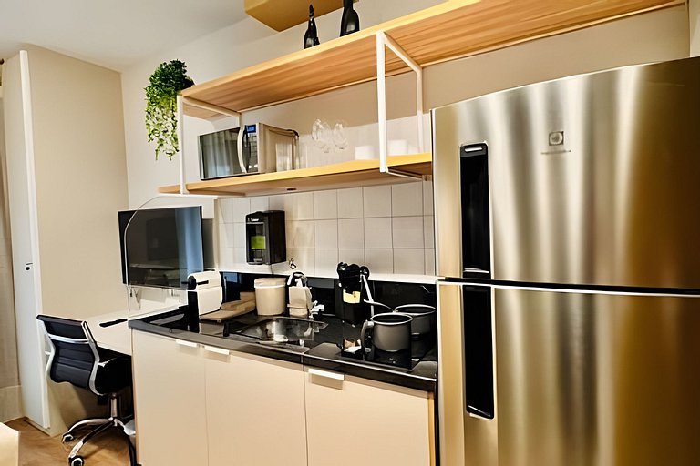 (125) Refúgio na Bela Vista c/ Cozinha Completa